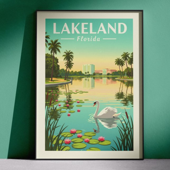 Poster Lakeland Flórida Vintage (Criador carregado)