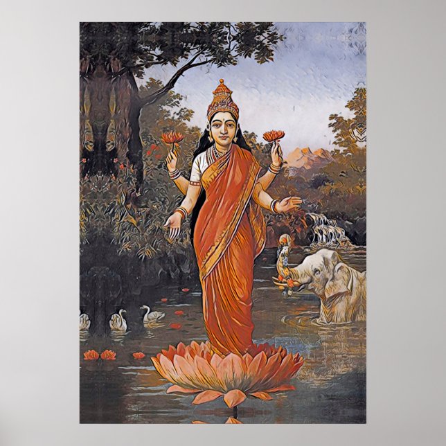 Poster LAKSHMI goddess - even large images - (Frente)