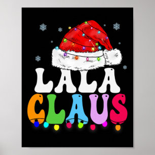 Poster Lala Claus Funny Família Xmas Correspondendo Vovó