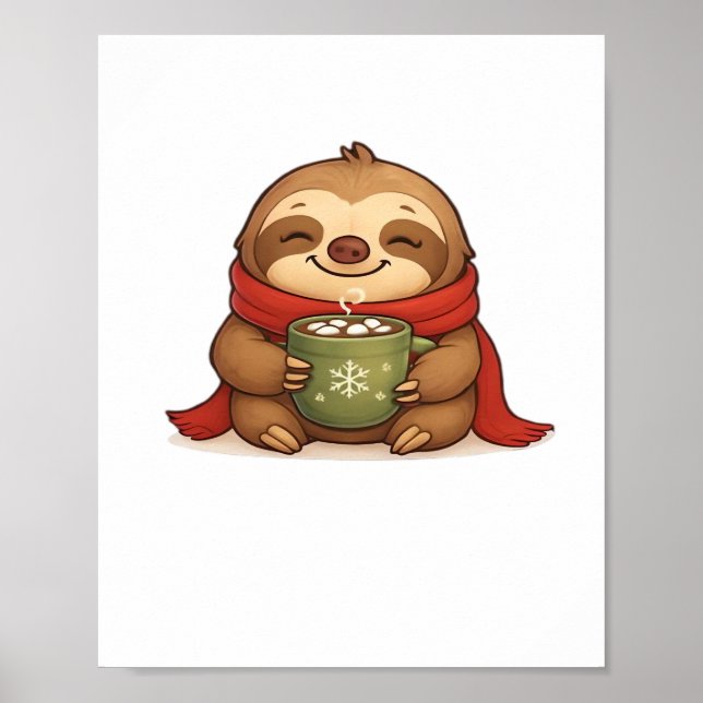 Poster Lama de Natal Louca com Chocolate Quente - Ganho B (Frente)