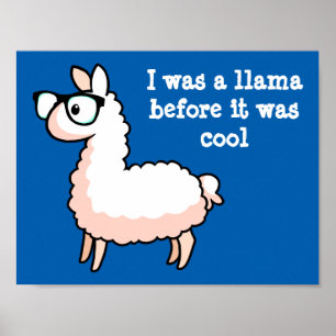 Poster Lama do hipster