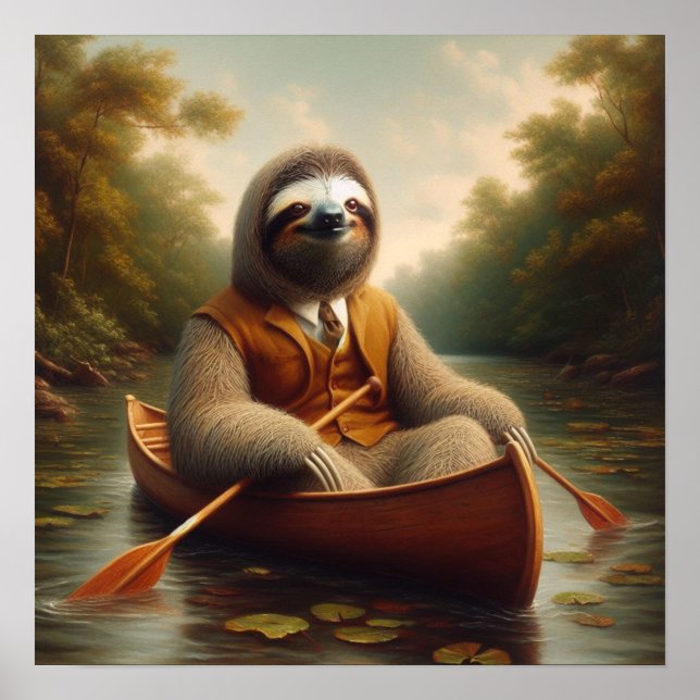 Poster Lama Em Uma Canoa (Frente)
