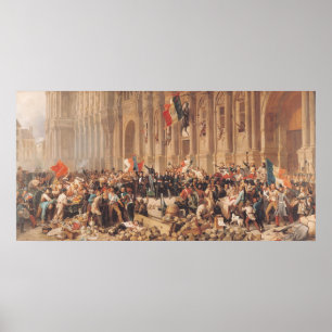 Pôster Lamartine rejeita a bandeira vermelha em 1848