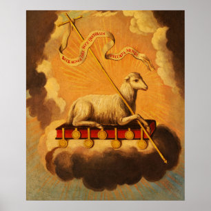 Poster Lamb de Deus, Agnus Dei por José Campeche y Jordan