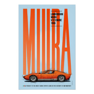 Pôster Lamborghini Miura
