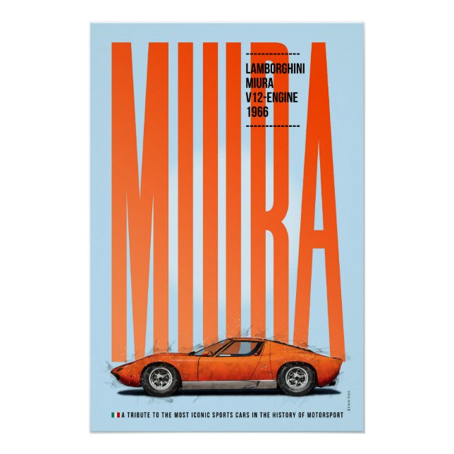 Pôster Lamborghini Miura (Frente)