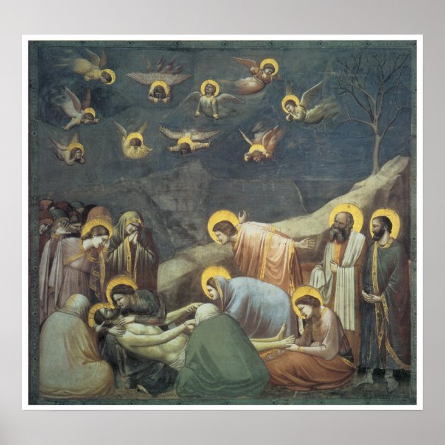 Poster Lamentação do Cristo, c.1305 Giotto (Frente)