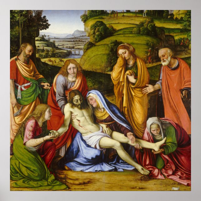 Pôster Lamentação por Andrea Solario (Frente)