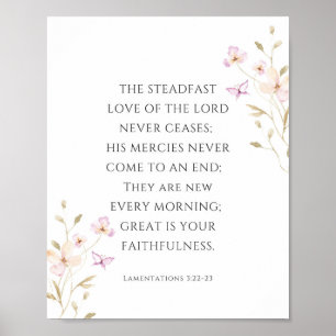 Poster Lamentações 3:22-23 Ama Constante do Senhor