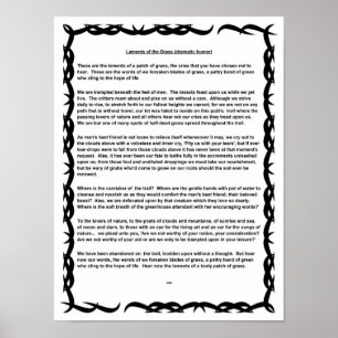 Poster Lamentos do Grass (humor dramático)