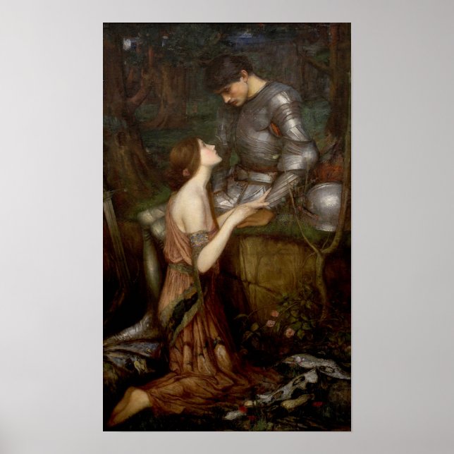 Poster Lamia and the Soldier by John William Waterhouse (Frente)