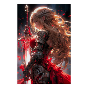Pôster Lâmina Escolhida do Céu Anime Valkyrie Warrior