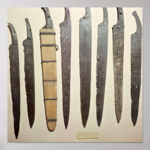 Pôster Lâminas do ferro de Viking para espadas