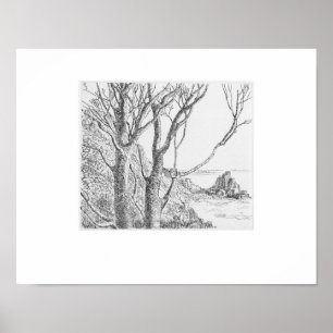 Poster Lamorna Cornwall Impressão, Eleanor M Hughes Re-Ed