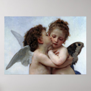 Poster L'Amour et Psyché, Enfants - William Bouguereau