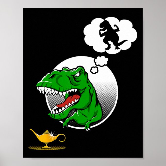 Poster Lâmpada de Gênio Piada Engraçada Braços Curtos Din (Frente)