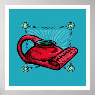 Poster Lâmpada de óleo Menorah