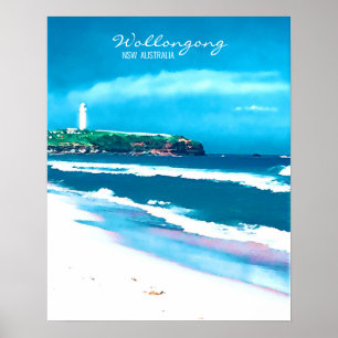Poster Lâmpada de praia Wollongong NSW