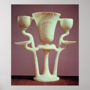 Poster Lâmpada em forma de três flores de lótus