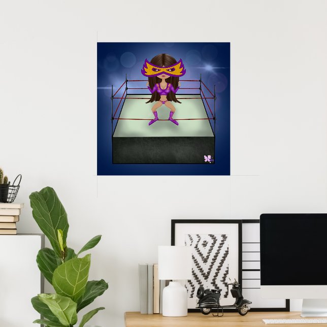 Poster Lâmpada Roxo Lâmpada luchadora (Escritório em casa)