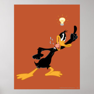 Poster Lâmpada sobre a cabeça do Pato Daffy™