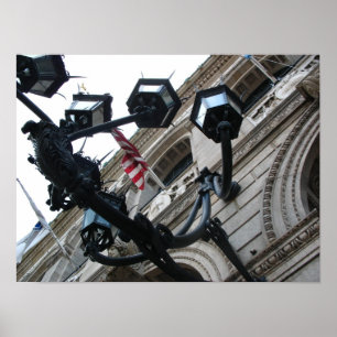 Pôster Lâmpadas da biblioteca pública de Boston