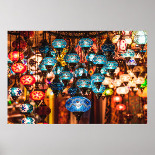 Poster Lâmpadas turcas tradicionais feitas à mão em souv