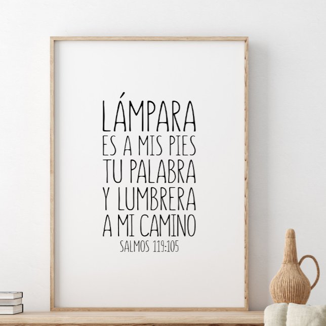 Poster Lámpara es a mis pies tu palabra, Salmos 119:105 (Criador carregado)