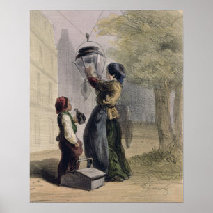 Poster Lamplighter, de "Les Femmes de Paris"
