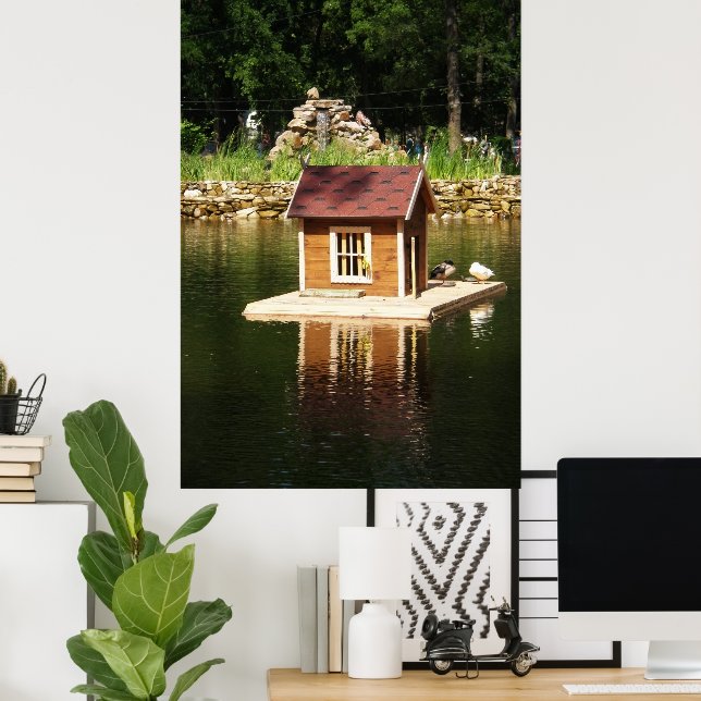 Poster Lança com casa de pássaros (Escritório em casa)