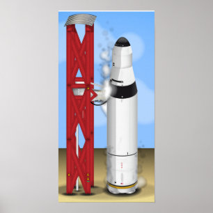 Poster Lançador de Foguetes na sua plataforma