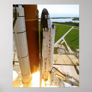 Pôster Lançamento da descoberta do vaivém espacial