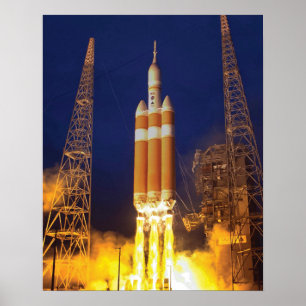 Poster Lançamento de Rocket da nave espacial da NASA