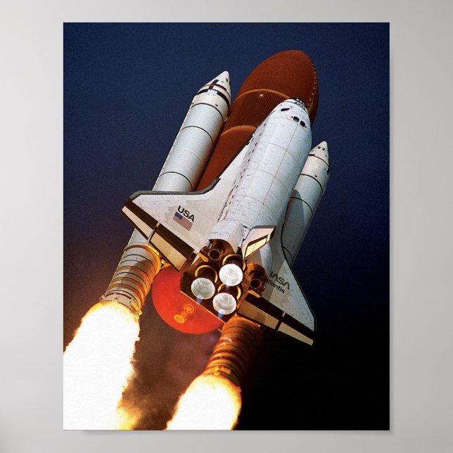 Poster Lançamento de Shuttle Espacial da NASA STS-45 (Frente)
