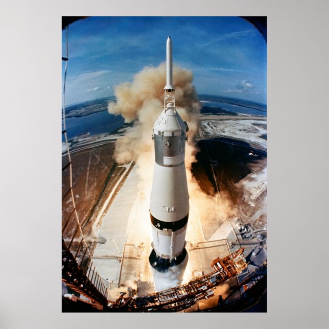 Poster Lançamento do foguete Saturn V 1969 (Frente)