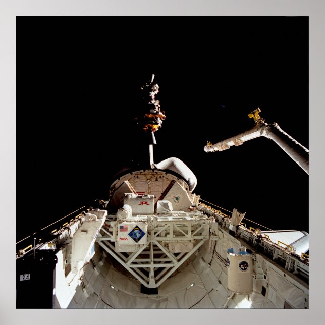 Pôster Lançamento do LAGEOS II do Shuttle Columbia (STS-5 (Frente)