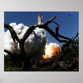 Pôster Lançamento do Shuttle de Espaço STS-83