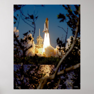 Poster Lançamento do Shuttle de Espaço STS-99
