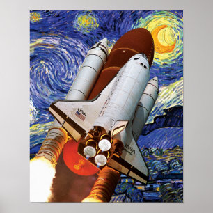 Poster Lançamento do Shuttle Espacial da NASA Van Gogh S