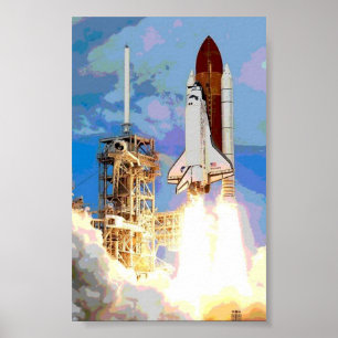 Pôster Lançamento do vaivém espacial