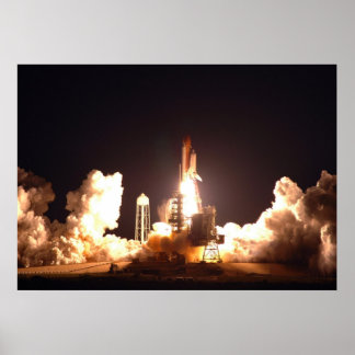 Pôster Lançamento noturno do Ônibus Espacial Endeavour