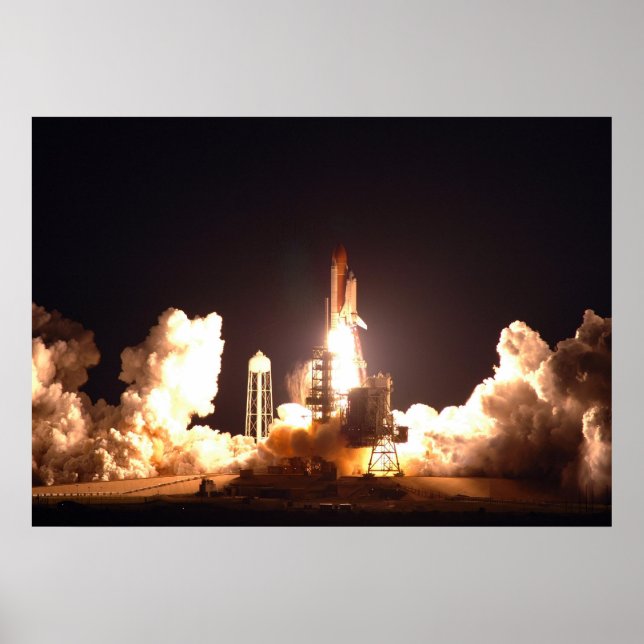 Pôster Lançamento noturno do Ônibus Espacial Endeavour (Frente)