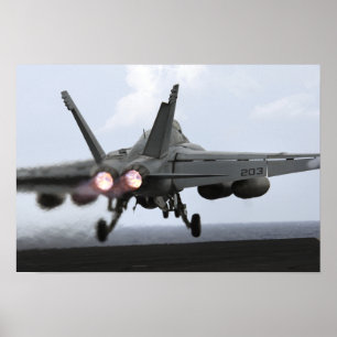 Pôster Lançamentos super de um zangão de F/A-18E