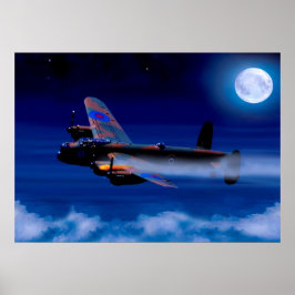 Poster Lancaster Bomber Retornando para Casa
