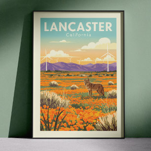 Poster Lancaster Califórnia Vintage