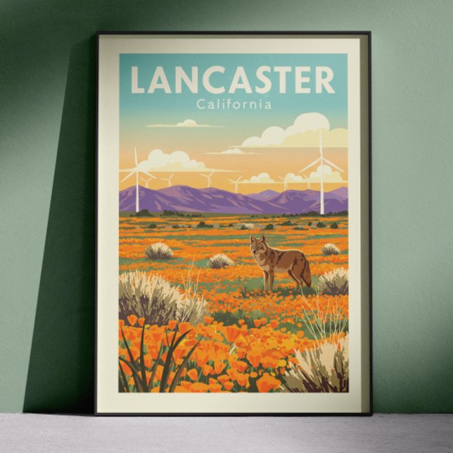 Poster Lancaster Califórnia Vintage (Criador carregado)