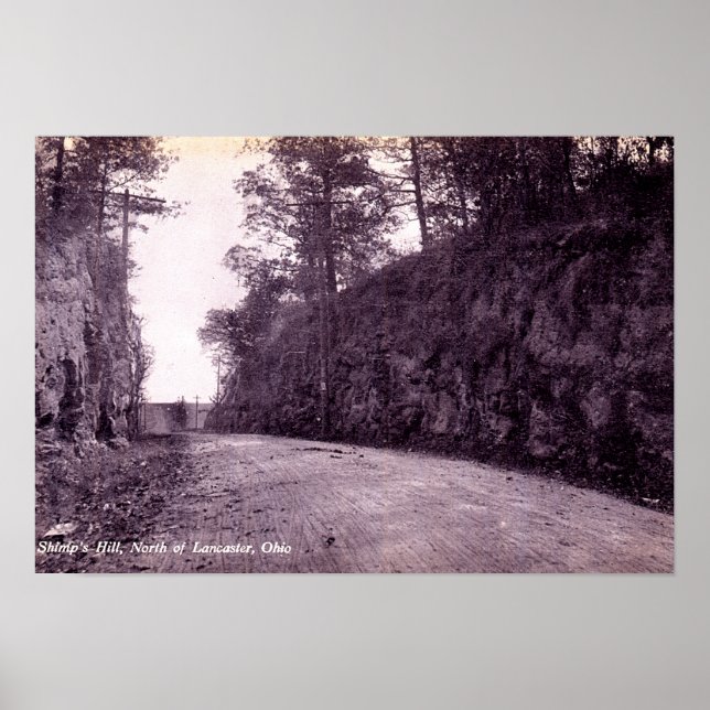 Pôster Lancaster Ohio North of Shimps Hill (Frente)