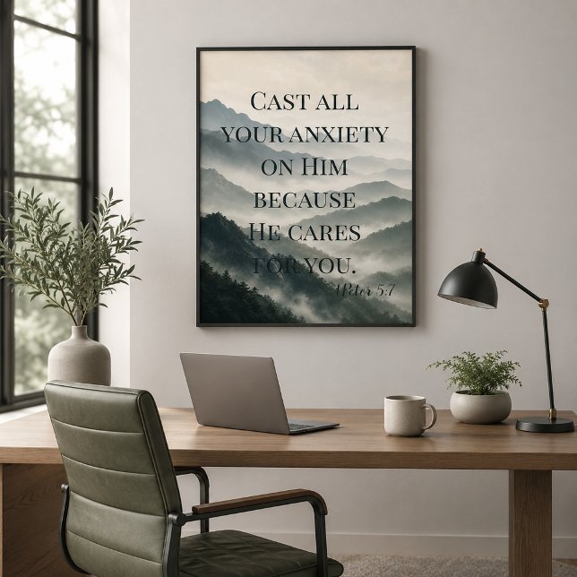 Poster Lance Sua Ansiedade Nele Escrito da Montanha Nebul (Criador carregado)