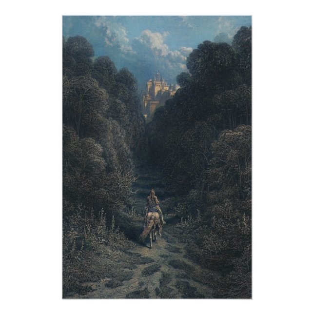 Pôster Lancelot se aproximando do Castelo de Astolat Glos (Frente)