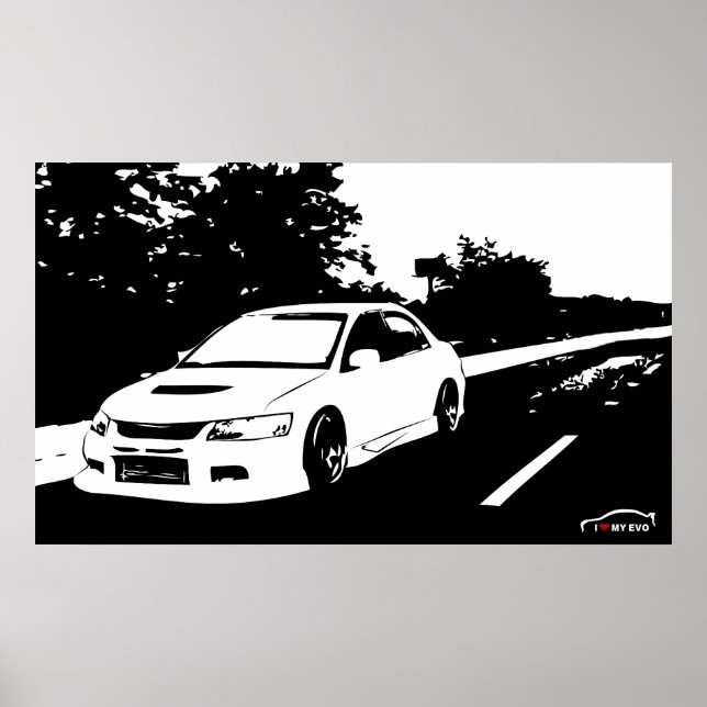 Poster Lancer EVO 9 (Frente)